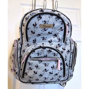 Disney Minnie Mouse Backpack Diaper Bag Convertible Gray Travel School